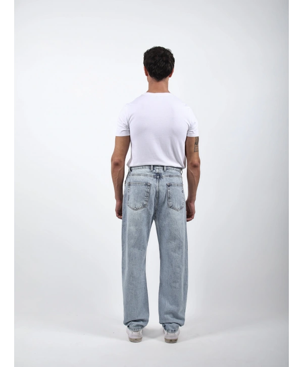 Baggy Kot Pantolon Açık Mavi