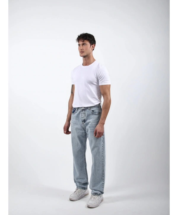 Baggy Kot Pantolon Açık Mavi