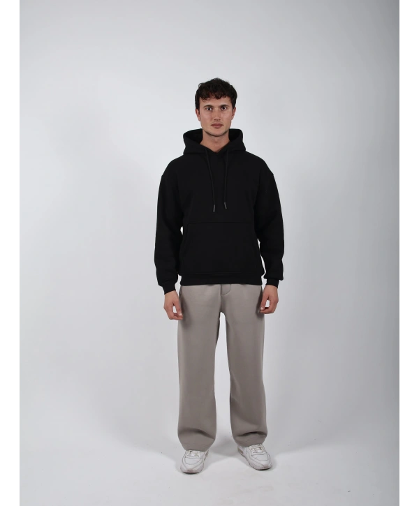 Basic Polarlı Baggy Eşofman Altı Taş