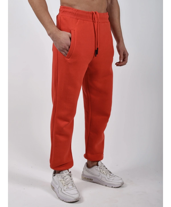 Basic Polarlı Lastikli Eşofman Altı Turuncu