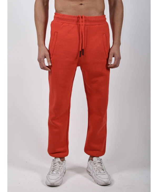 Basic Polarlı Lastikli Eşofman Altı Turuncu