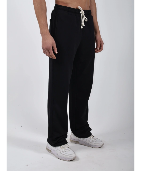 Comfort Basic Sweatshırt Baggy Eşofman Takım Siyah