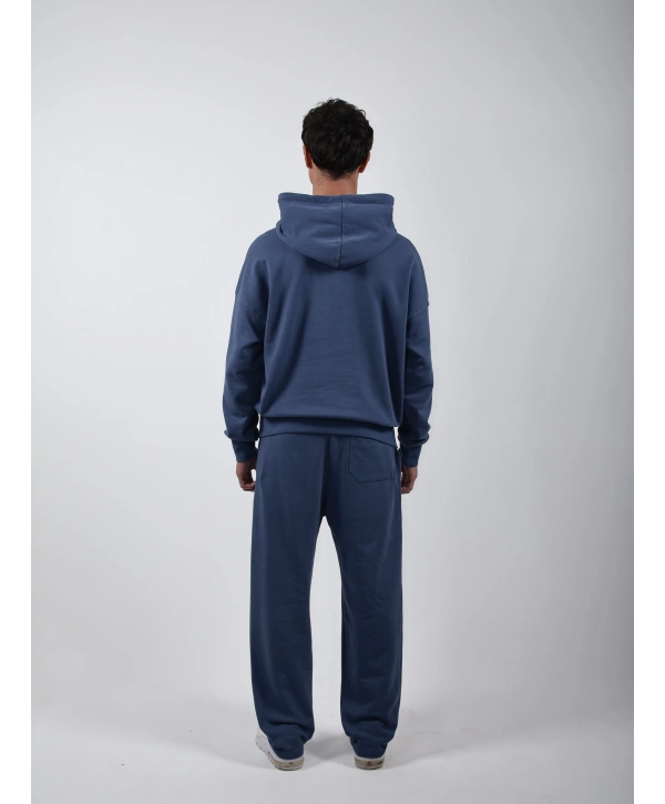 Never Too Late Kapşonlu Baggy Eşofman Takımı Mavi