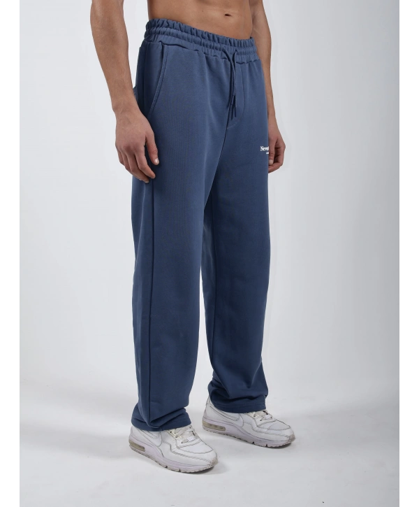 Never Too Late Kapşonlu Baggy Eşofman Takımı Mavi