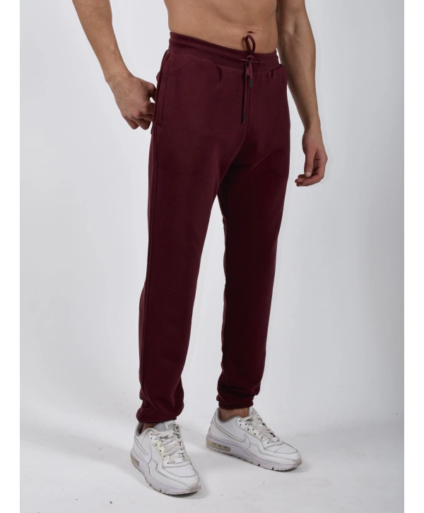 RelaxFit Basic Sweatshırt Relax Eşofman Takım Bordo