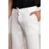 Jogger Doğal Doku Klasik Pantolon Beyaz