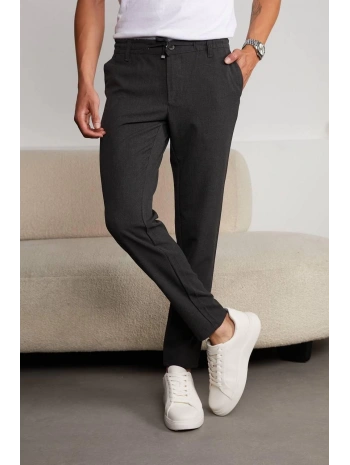 Jogger Doğal Doku Klasik Pantolon Antrasit