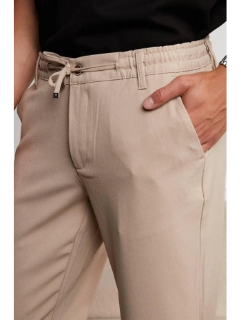 Jogger Doğal Doku Klasik Pantolon Kum