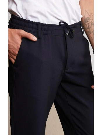 Jogger Doğal Doku Klasik Pantolon Lacivert