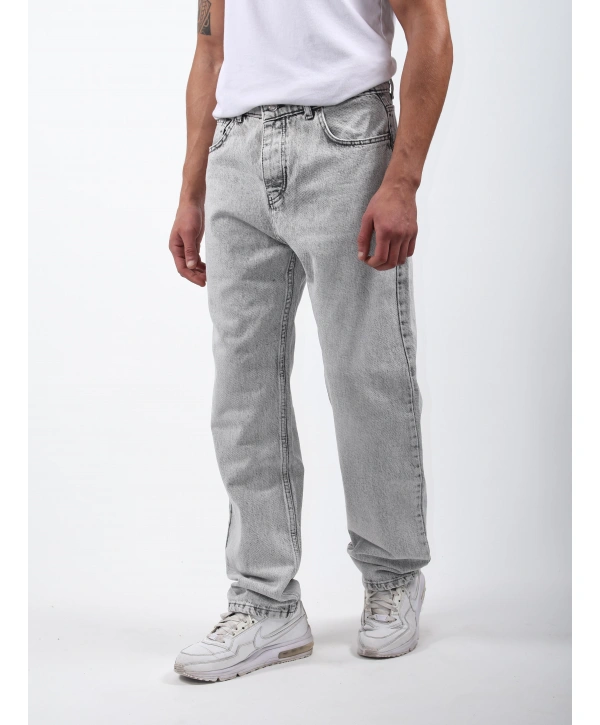 Baggy Kot Pantolon Açık Gri