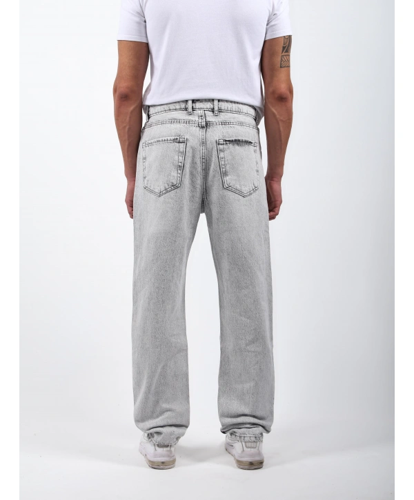 Baggy Kot Pantolon Açık Gri