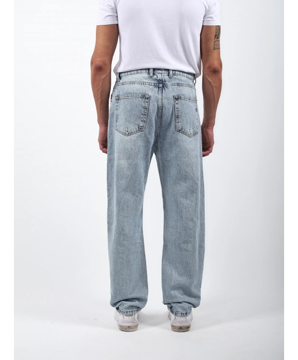 Baggy Kot Pantolon Açık Mavi