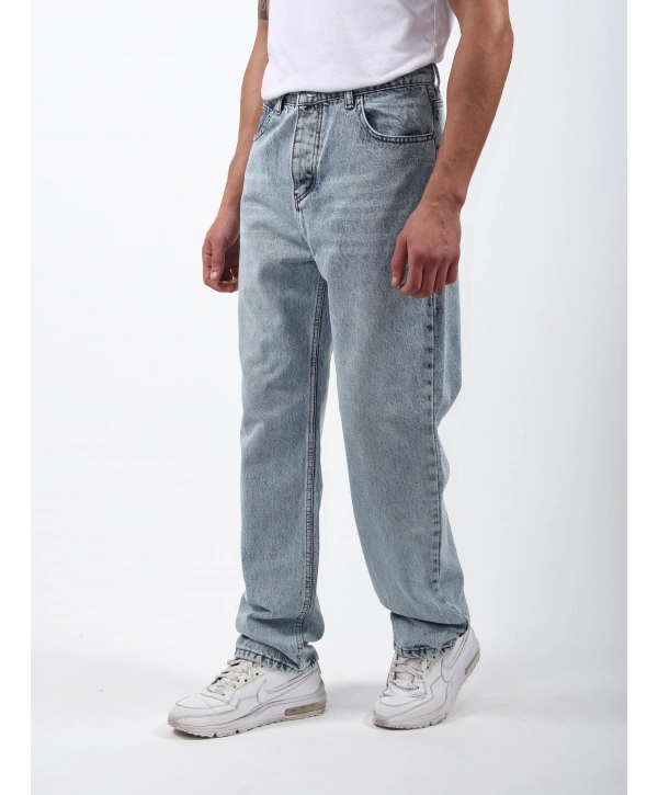 Baggy Kot Pantolon Açık Mavi