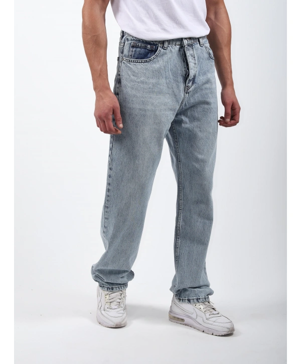 Baggy Kot Pantolon Açık Mavi