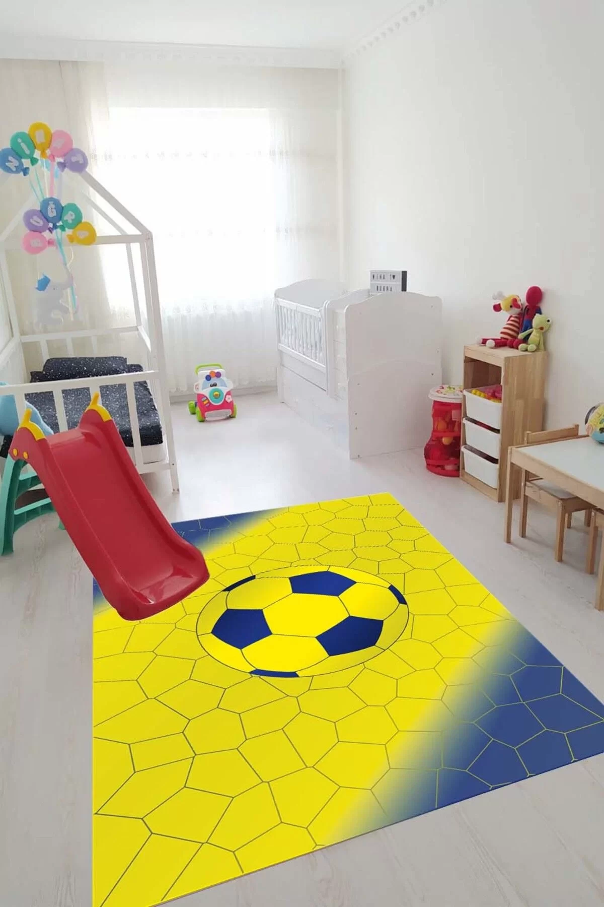 Oyun Halısı Makinede Yıkanabilir Kaymaz Taban Leke Tutmaz Antibakteriyel Çocuk Odası Halısı