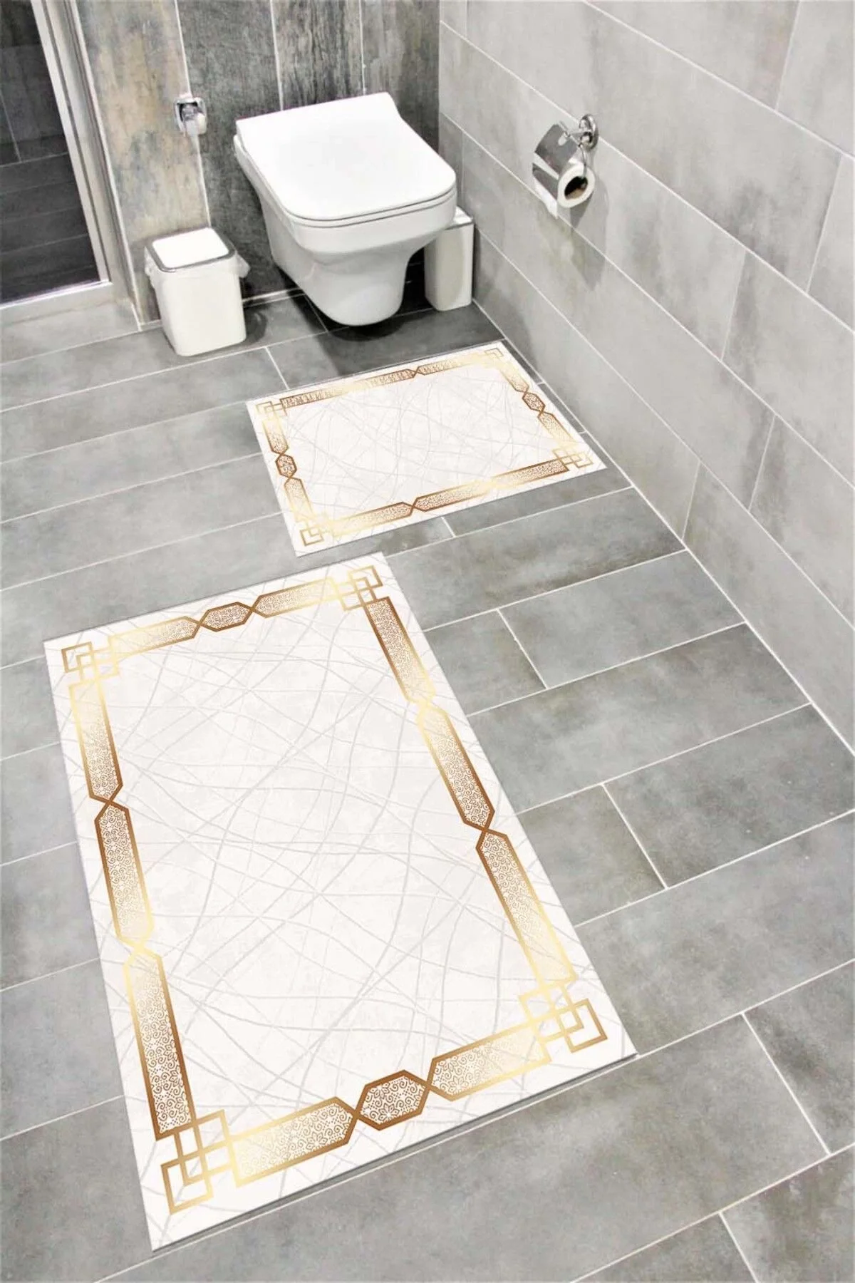 Su Emici Yumuşak Kaymaz Taban Sünger Dolgulu Yıkanabilir Dekoratif Banyo Paspası-bny1003