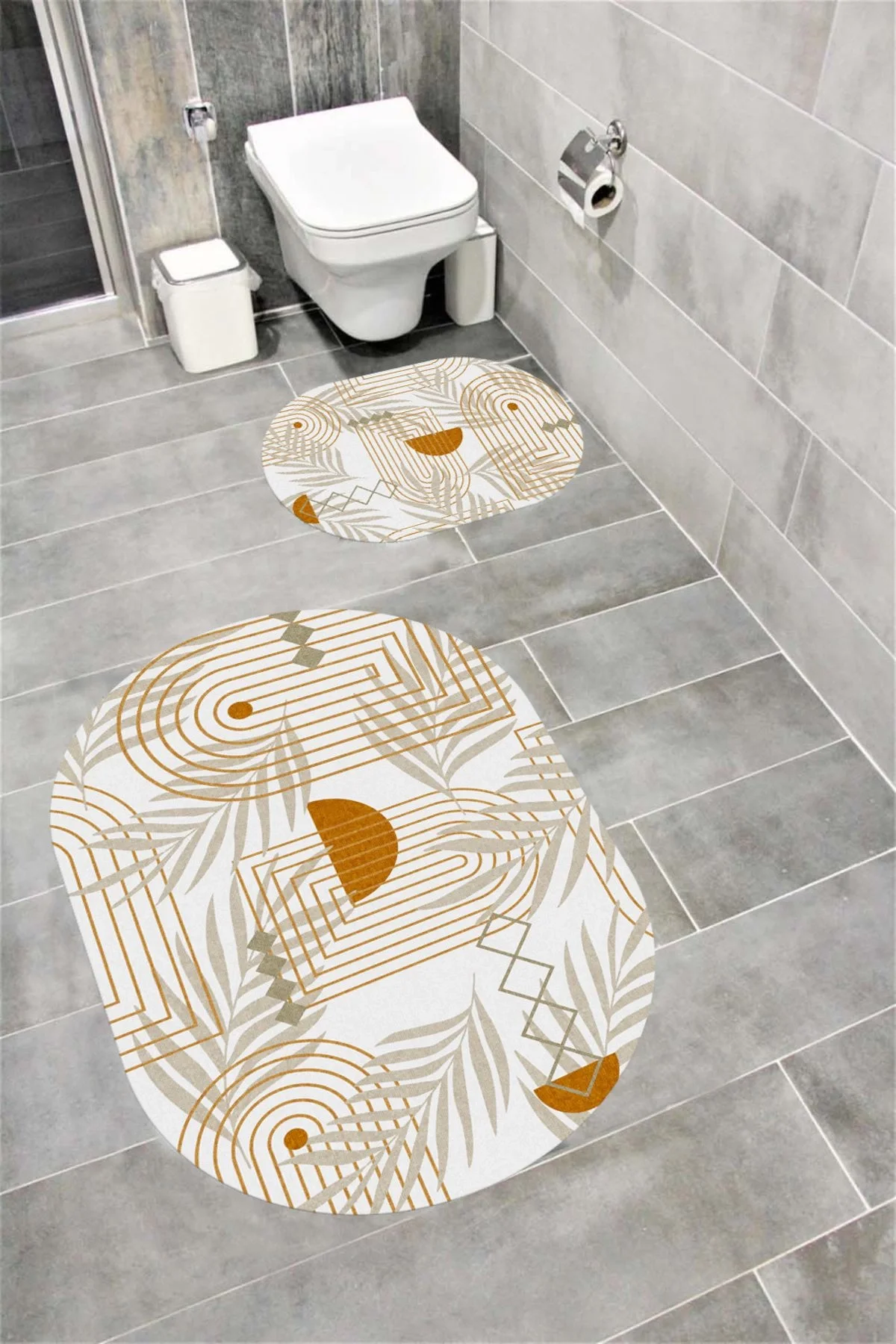 Su Emici Yumuşak Kaymaz Taban Sünger Dolgulu Yıkanabilir Dekoratif Banyo Paspası-1173