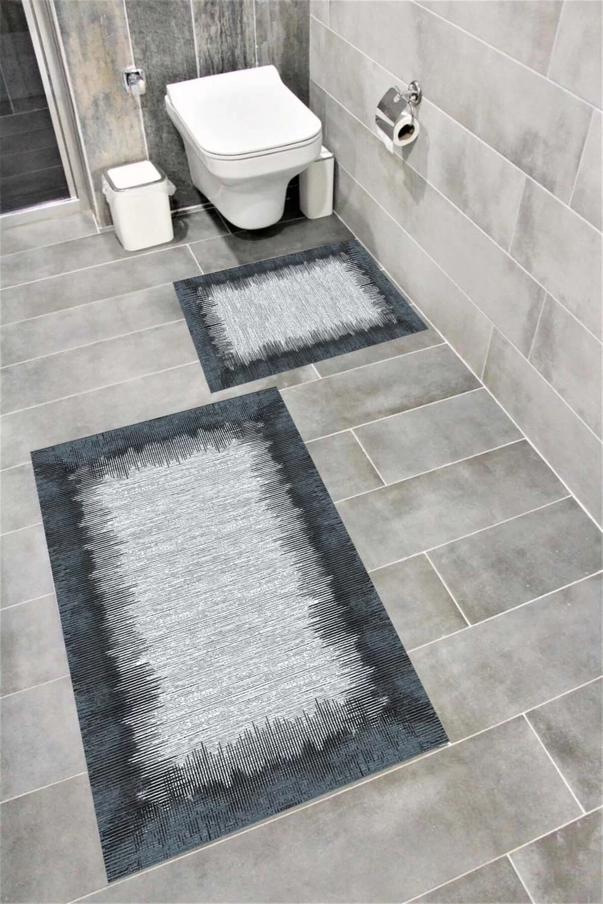 Su Emici Yumuşak Kaymaz Taban Sünger Dolgulu Yıkanabilir Dekoratif Banyo Paspası-1024