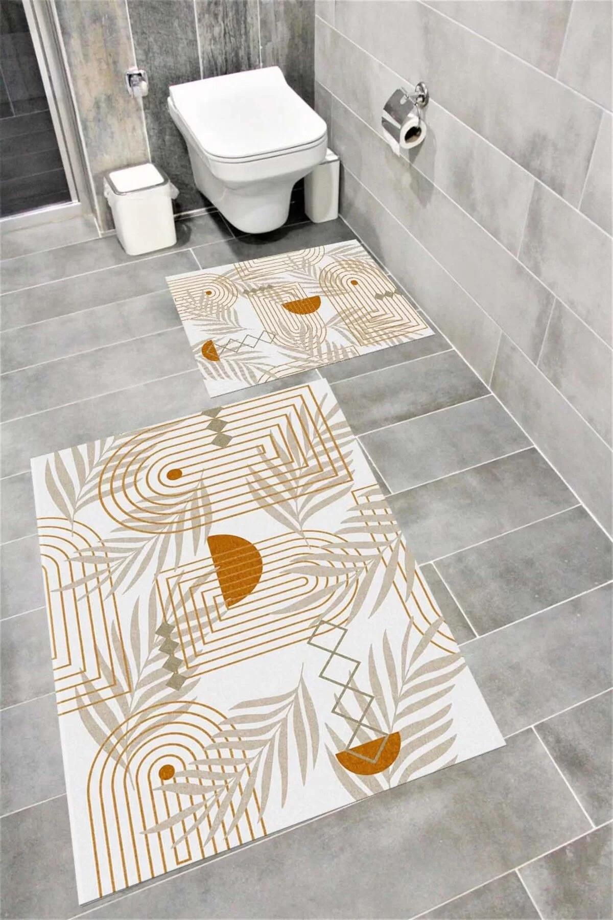 Su Emici Yumuşak Kaymaz Taban Sünger Dolgulu Yıkanabilir Dekoratif Banyo Paspası-1173