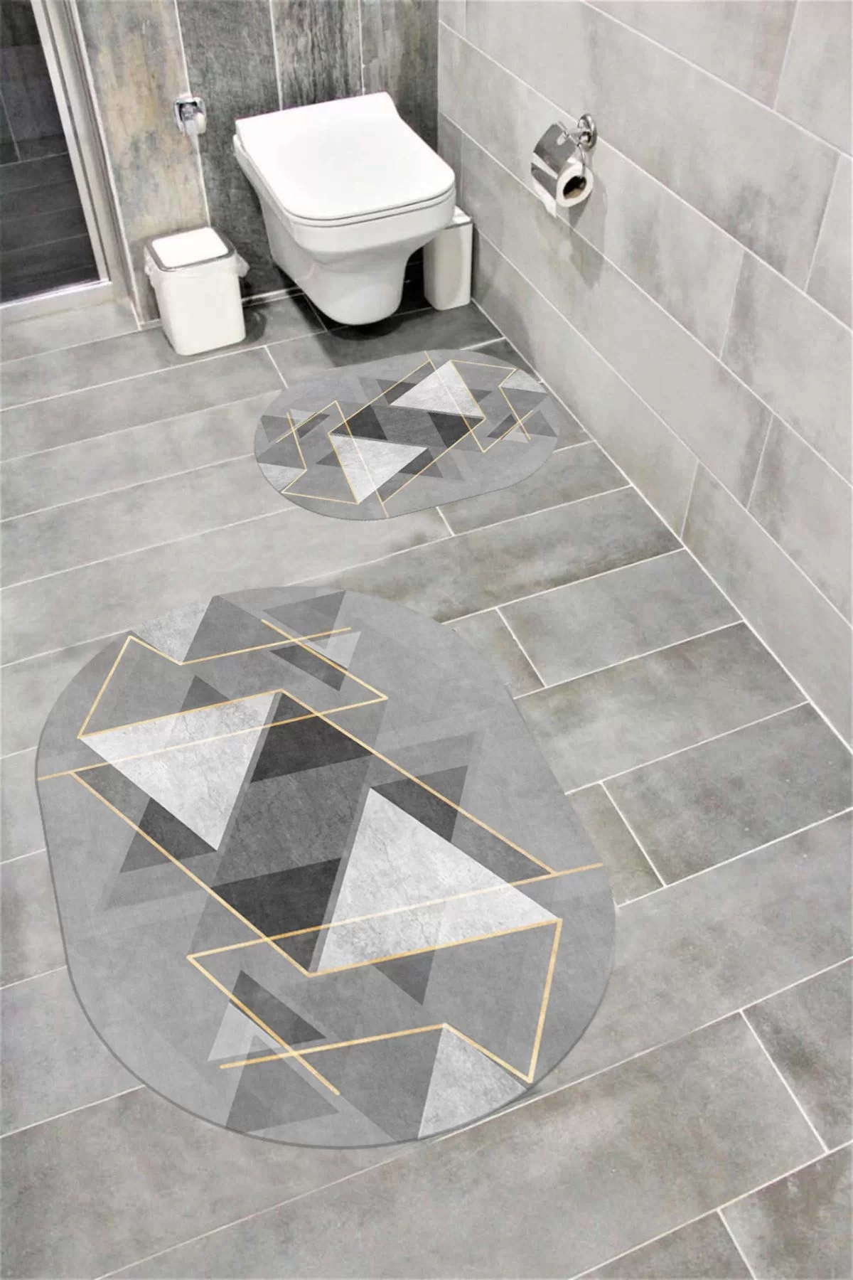 Su Emici Yumuşak Kaymaz Taban Sünger Dolgulu Yıkanabilir Dekoratif Banyo Paspası-1131