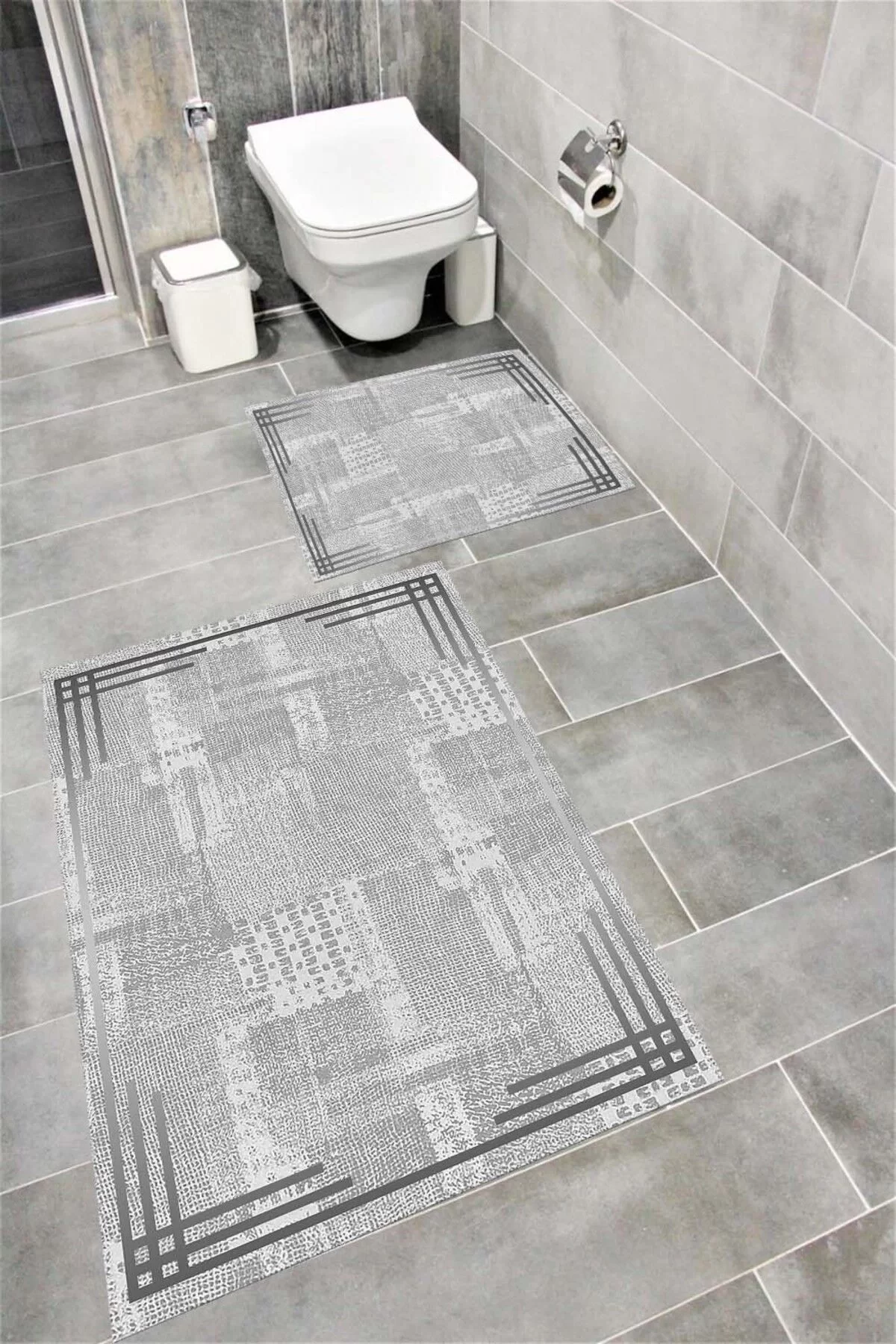 Su Emici Yumuşak Kaymaz Taban Sünger Dolgulu Yıkanabilir Dekoratif Banyo Paspası-1153