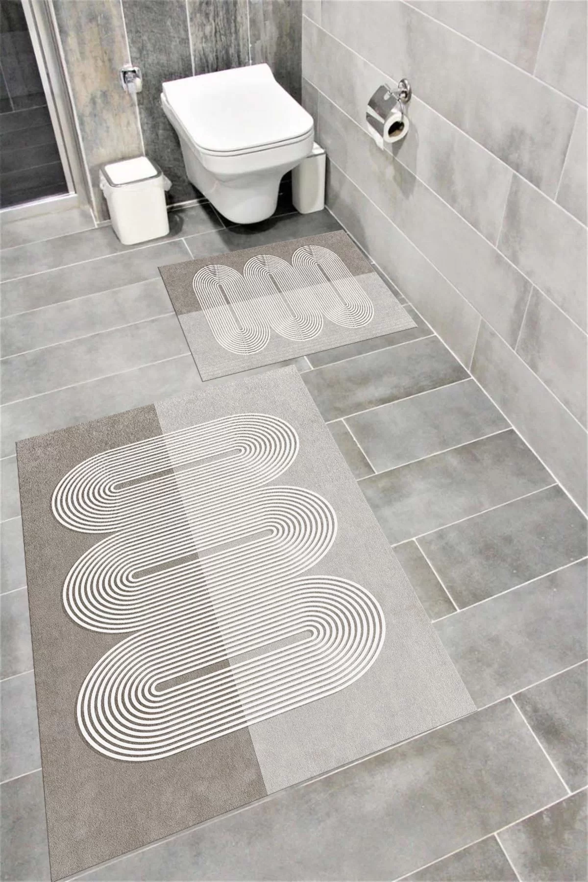 Su Emici Yumuşak Kaymaz Taban Sünger Dolgulu Yıkanabilir Dekoratif Banyo Paspası-1016