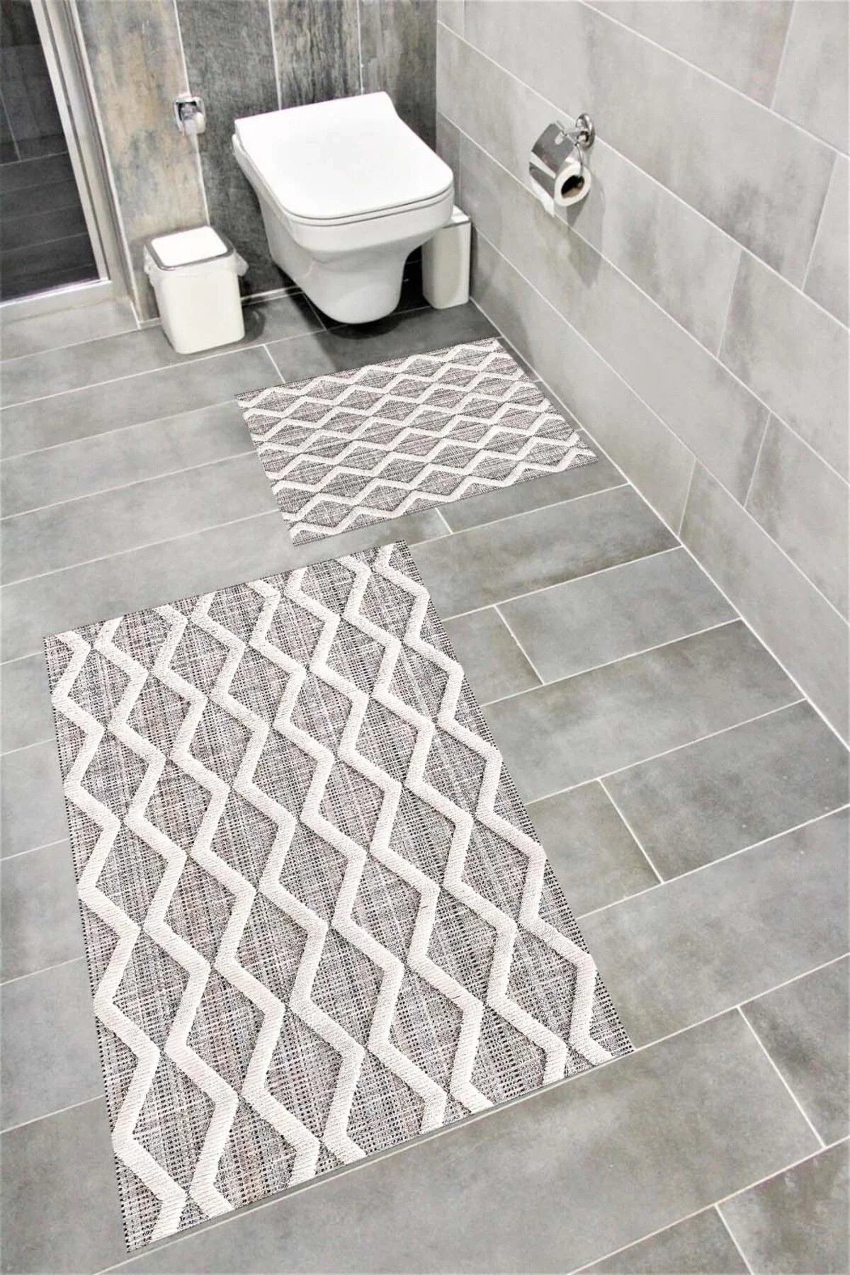 Su Emici Yumuşak Kaymaz Taban Sünger Dolgulu Yıkanabilir Dekoratif Banyo Paspası-1093drew