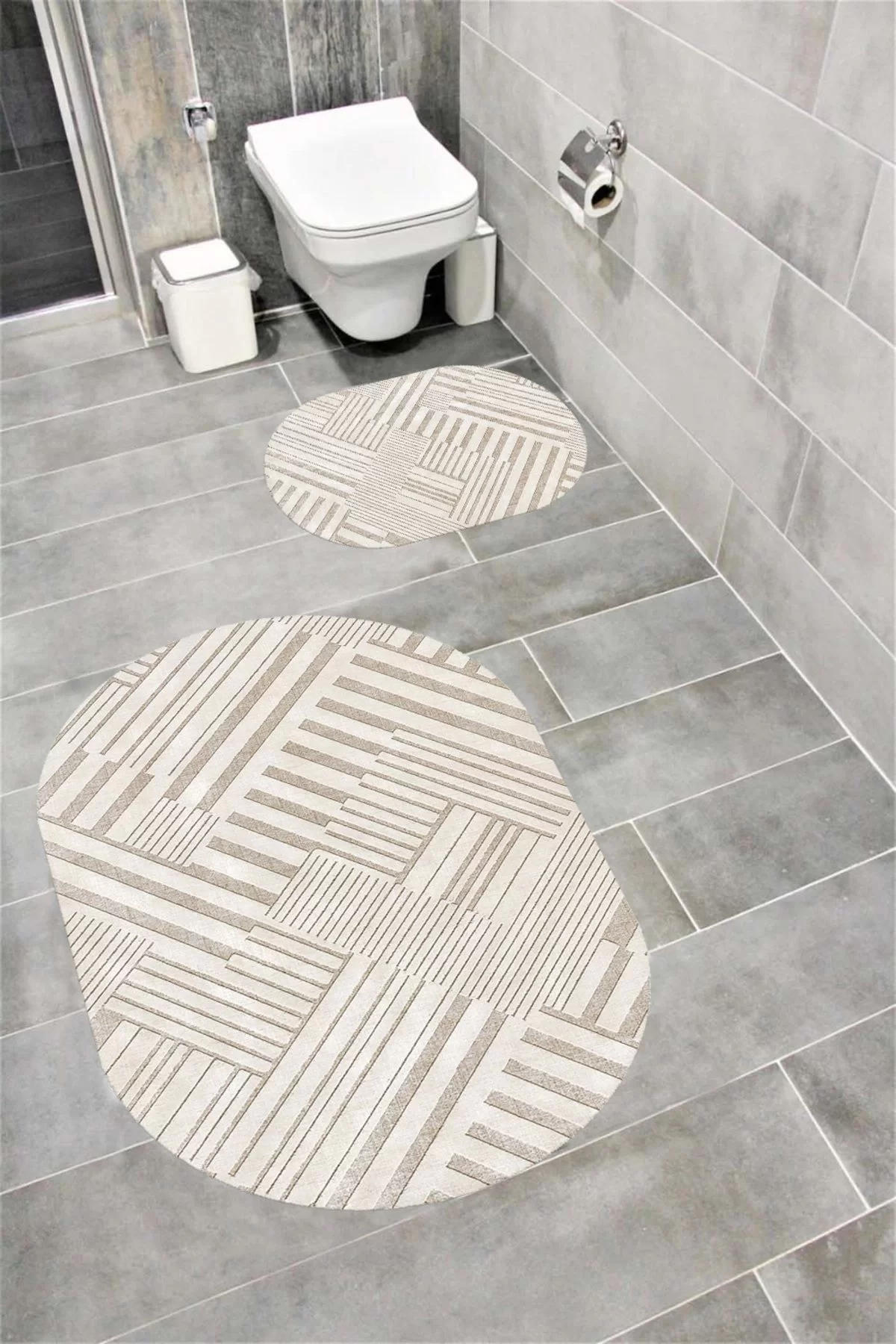 Su Emici Yumuşak Kaymaz Taban Sünger Dolgulu Yıkanabilir Dekoratif Banyo Paspası-1152