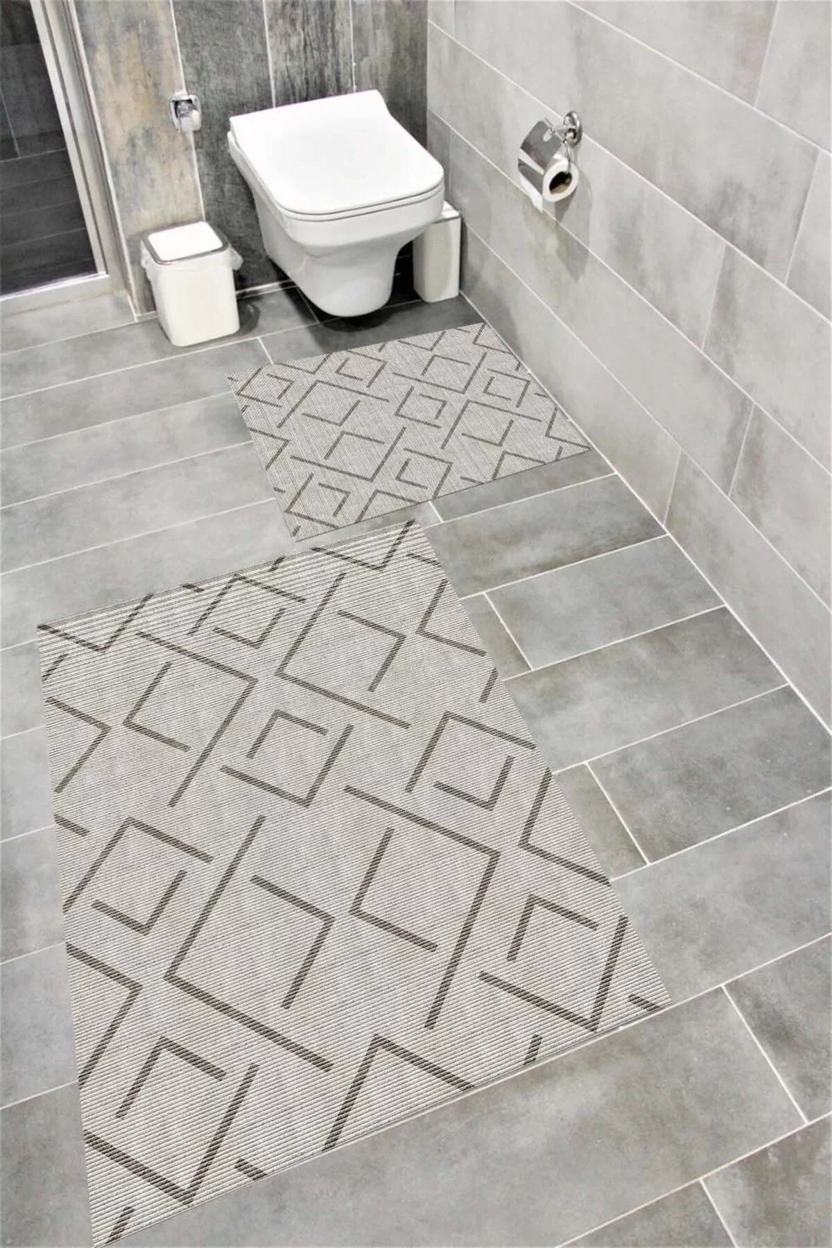 Su Emici Yumuşak Kaymaz Taban Sünger Dolgulu Yıkanabilir Dekoratif Banyo Paspası-1160
