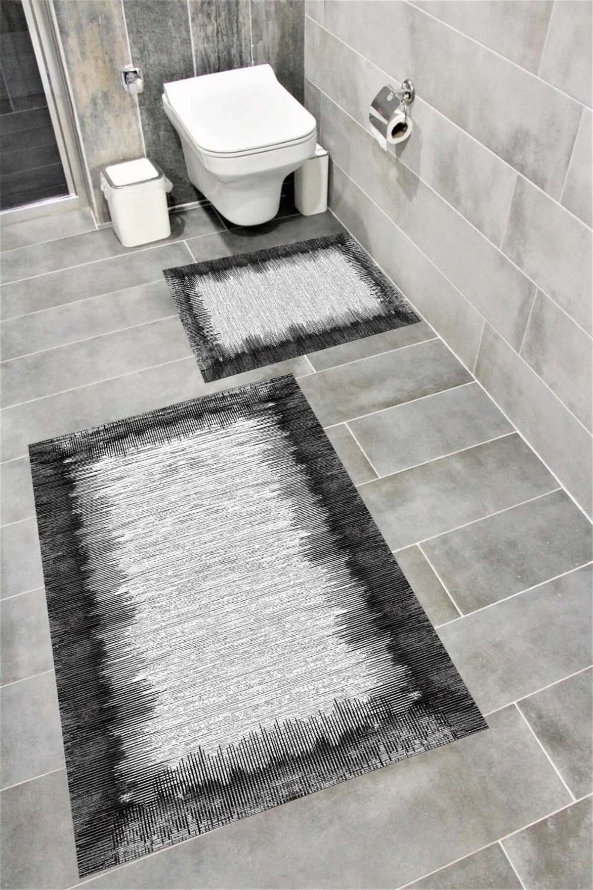 Su Emici Yumuşak Kaymaz Taban Sünger Dolgulu Yıkanabilir Dekoratif Banyo Paspası-1165