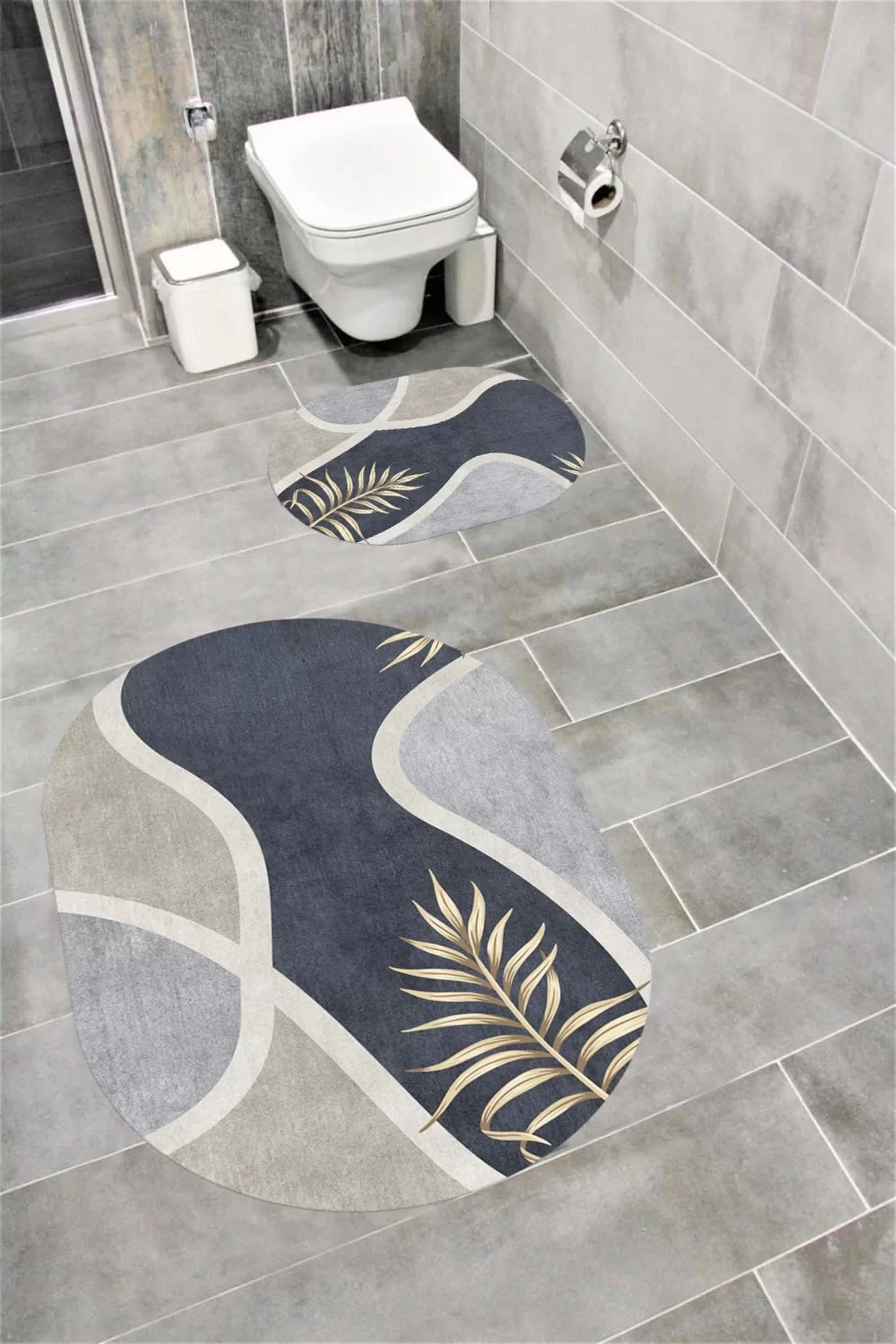 Su Emici Yumuşak Kaymaz Taban Sünger Dolgulu Yıkanabilir Dekoratif Banyo Paspası-1137