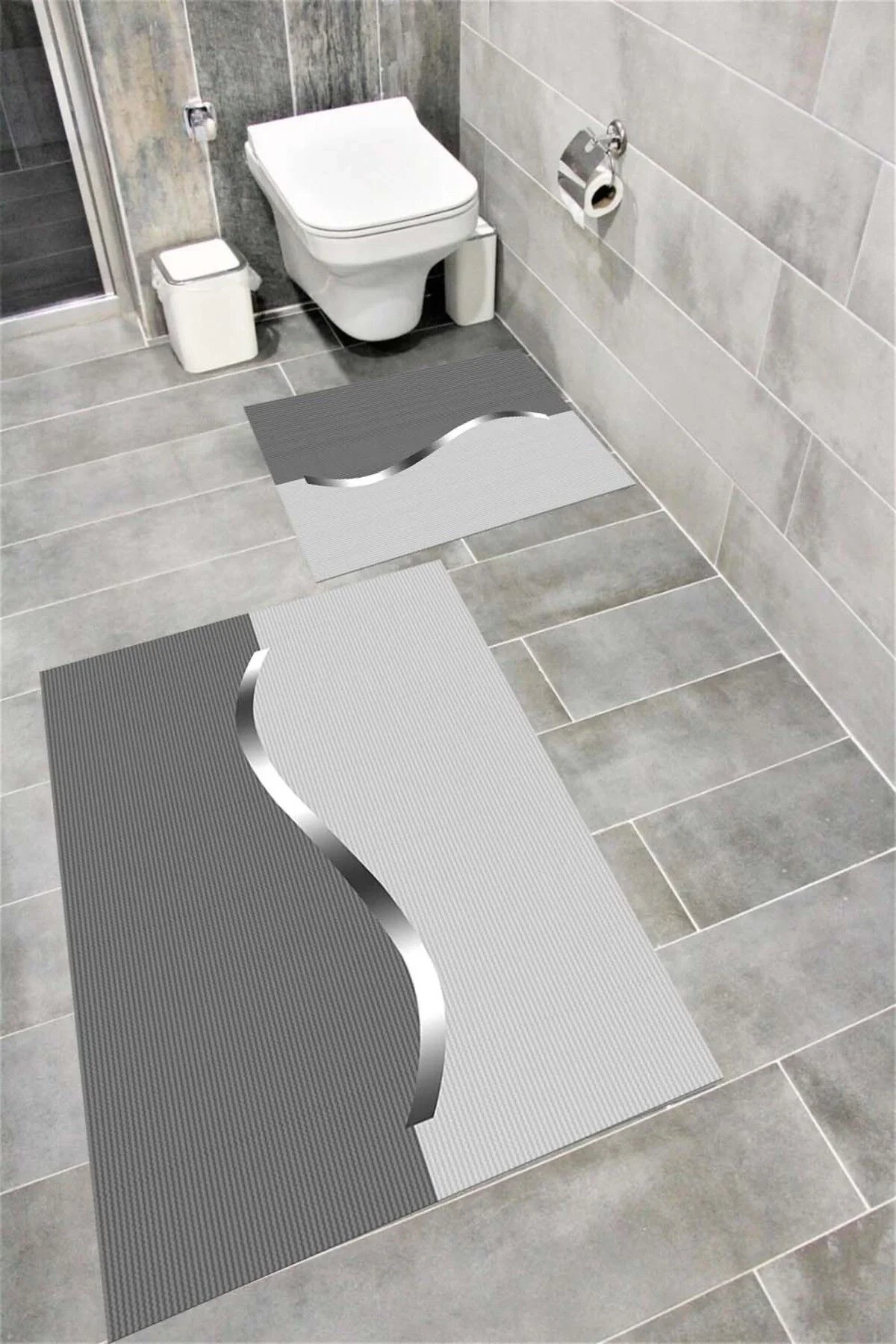 Su Emici Yumuşak Kaymaz Taban Sünger Dolgulu Yıkanabilir Dekoratif Banyo Paspası-1154