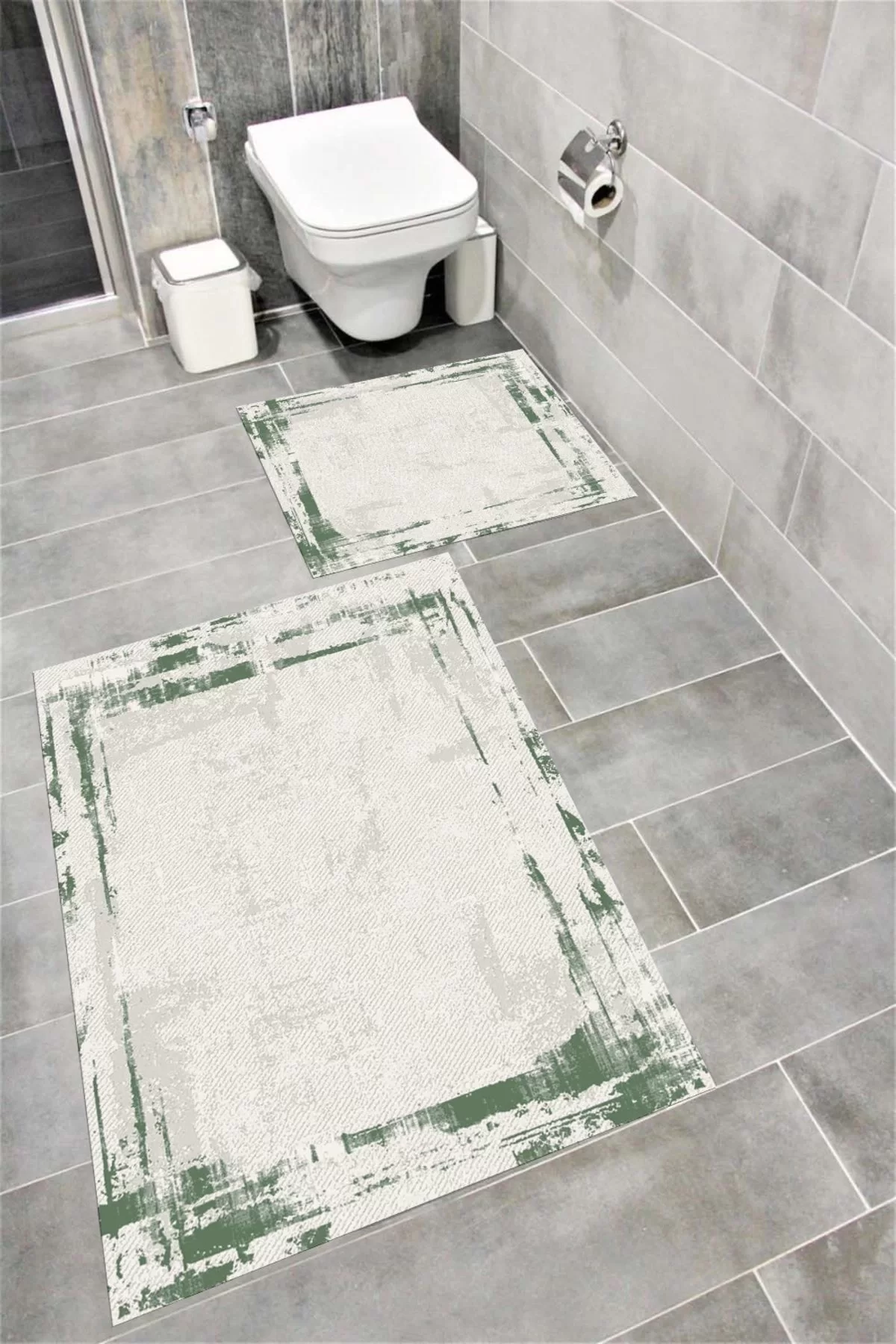 Su Emici Yumuşak Kaymaz Taban Sünger Dolgulu Yıkanabilir Dekoratif Banyo Paspası-1013gress