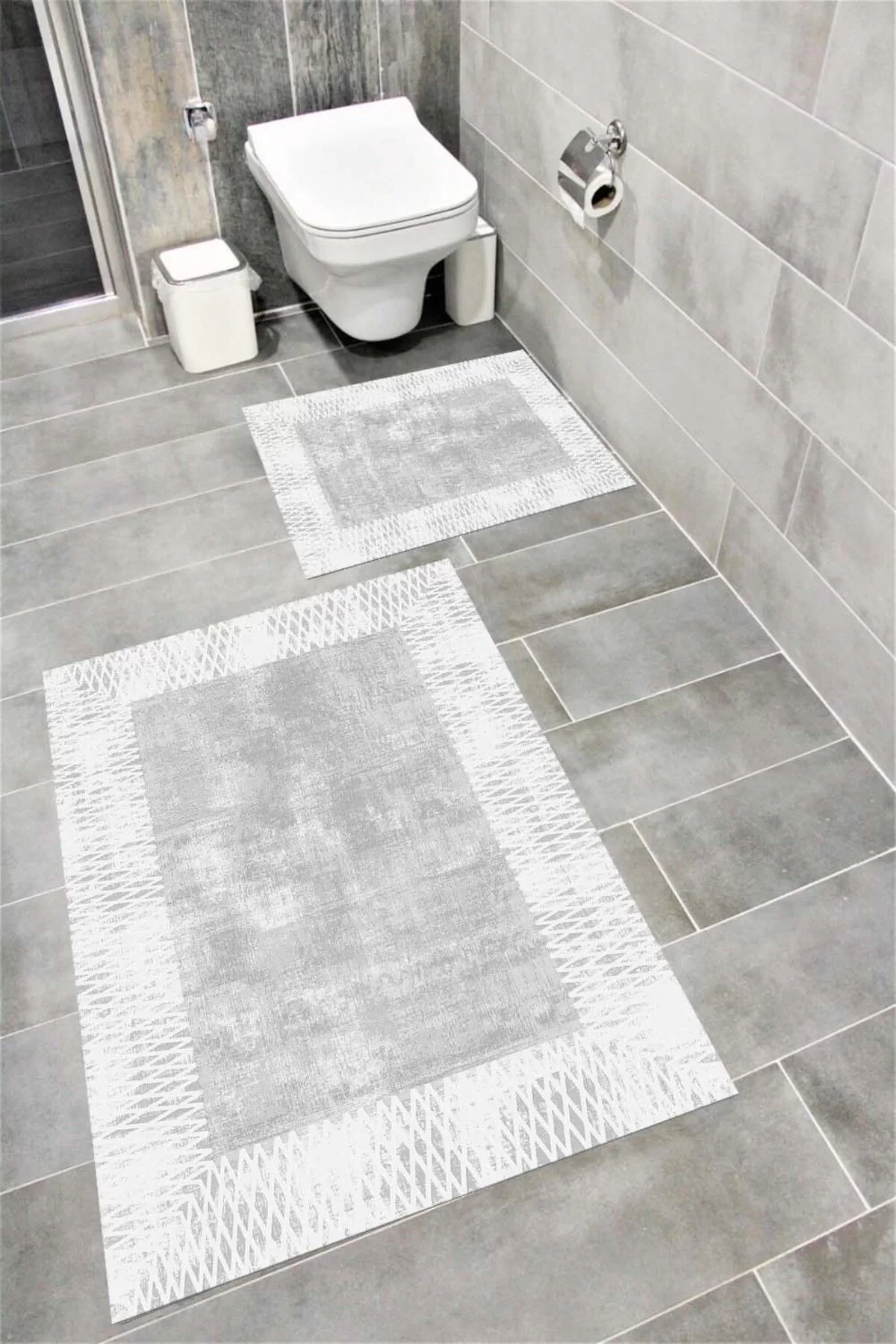 Su Emici Yumuşak Kaymaz Taban Sünger Dolgulu Yıkanabilir Dekoratif Banyo Paspası-1168