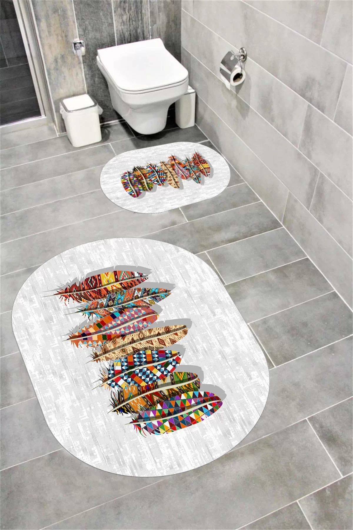 Su Emici Yumuşak Kaymaz Taban Sünger Dolgulu Yıkanabilir Dekoratif Banyo Paspası-doruk