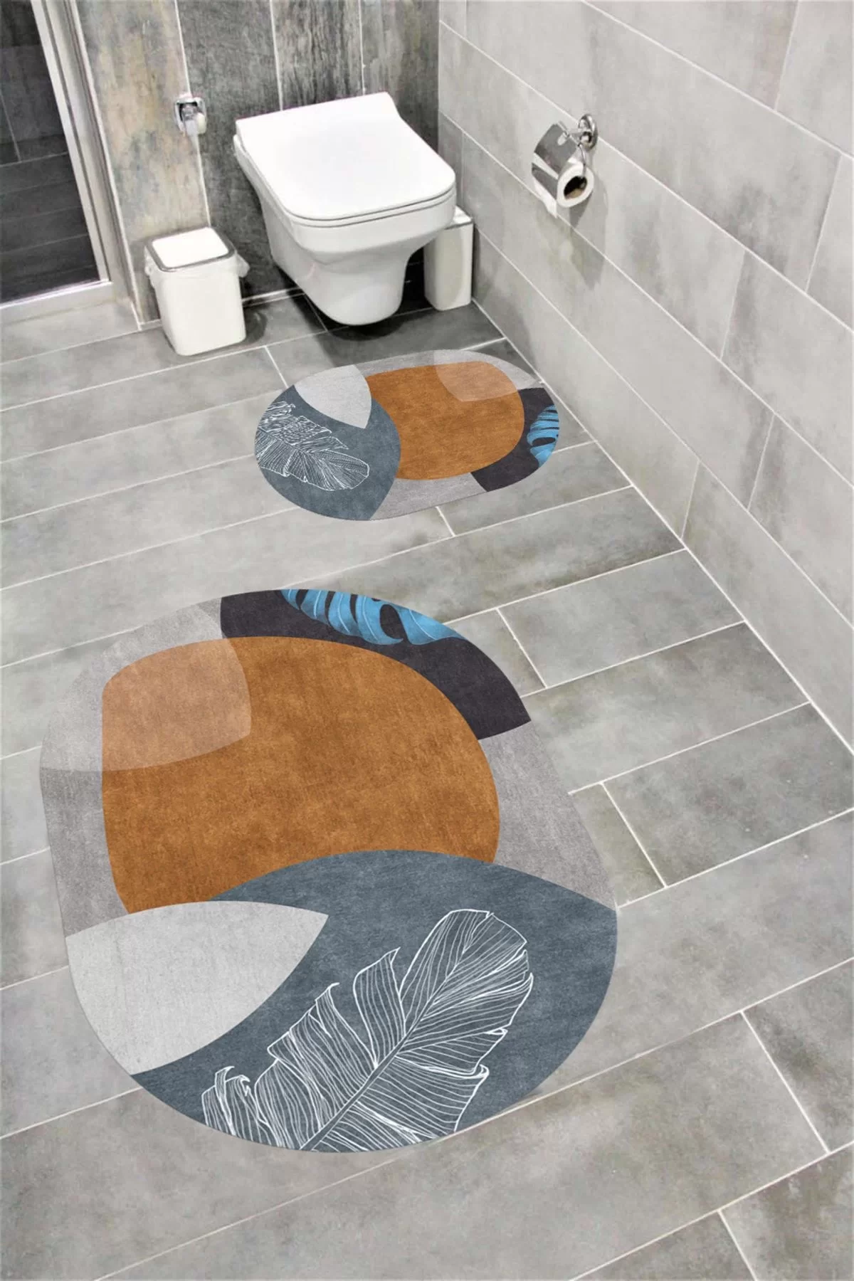 Su Emici Yumuşak Kaymaz Taban Sünger Dolgulu Yıkanabilir Dekoratif Banyo Paspası-1135