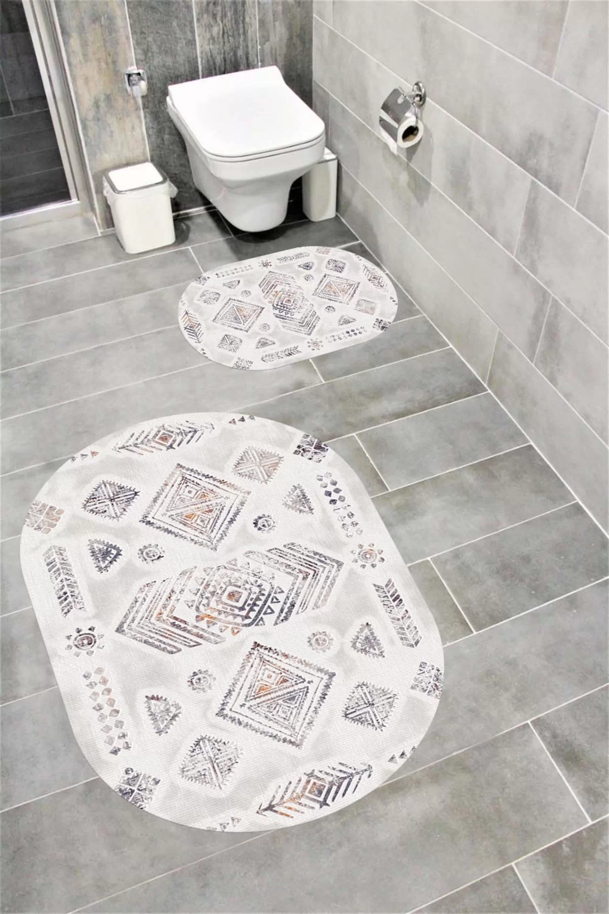 Su Emici Yumuşak Kaymaz Taban Sünger Dolgulu Yıkanabilir Dekoratif Banyo Paspası-1198