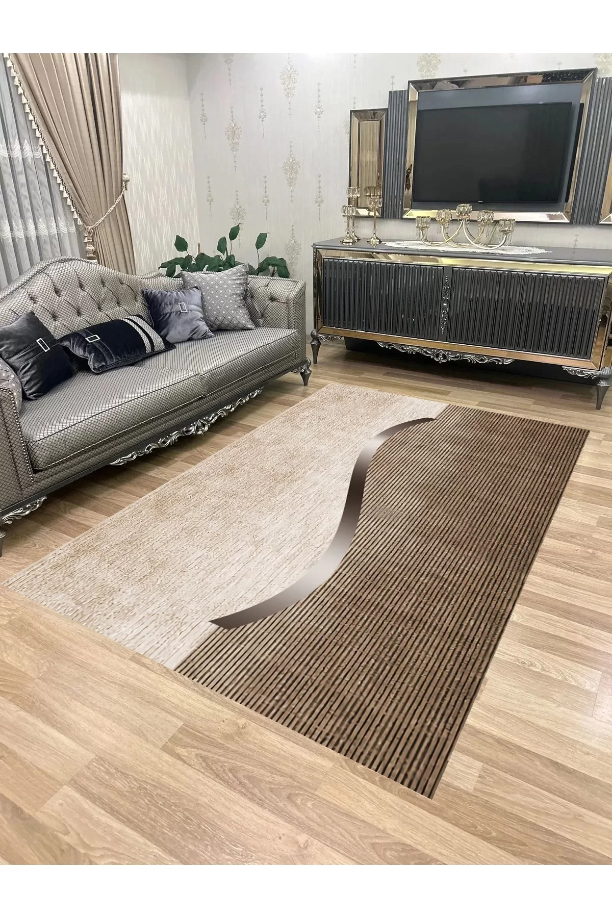 Yıkanabilir Kaymaz Taban Halı Mutfak Dekor Yolluk Koridor Halısı Salon Halısı ALPHA
