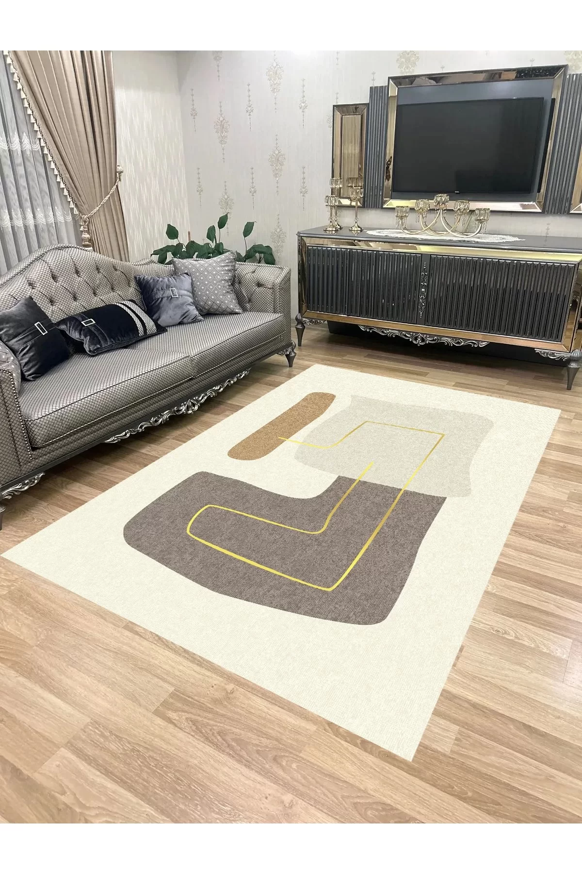 Yıkanabilir Kaymaz Taban Halı Mutfak Dekor Yolluk Koridor Halısı Salon Halısı 1151