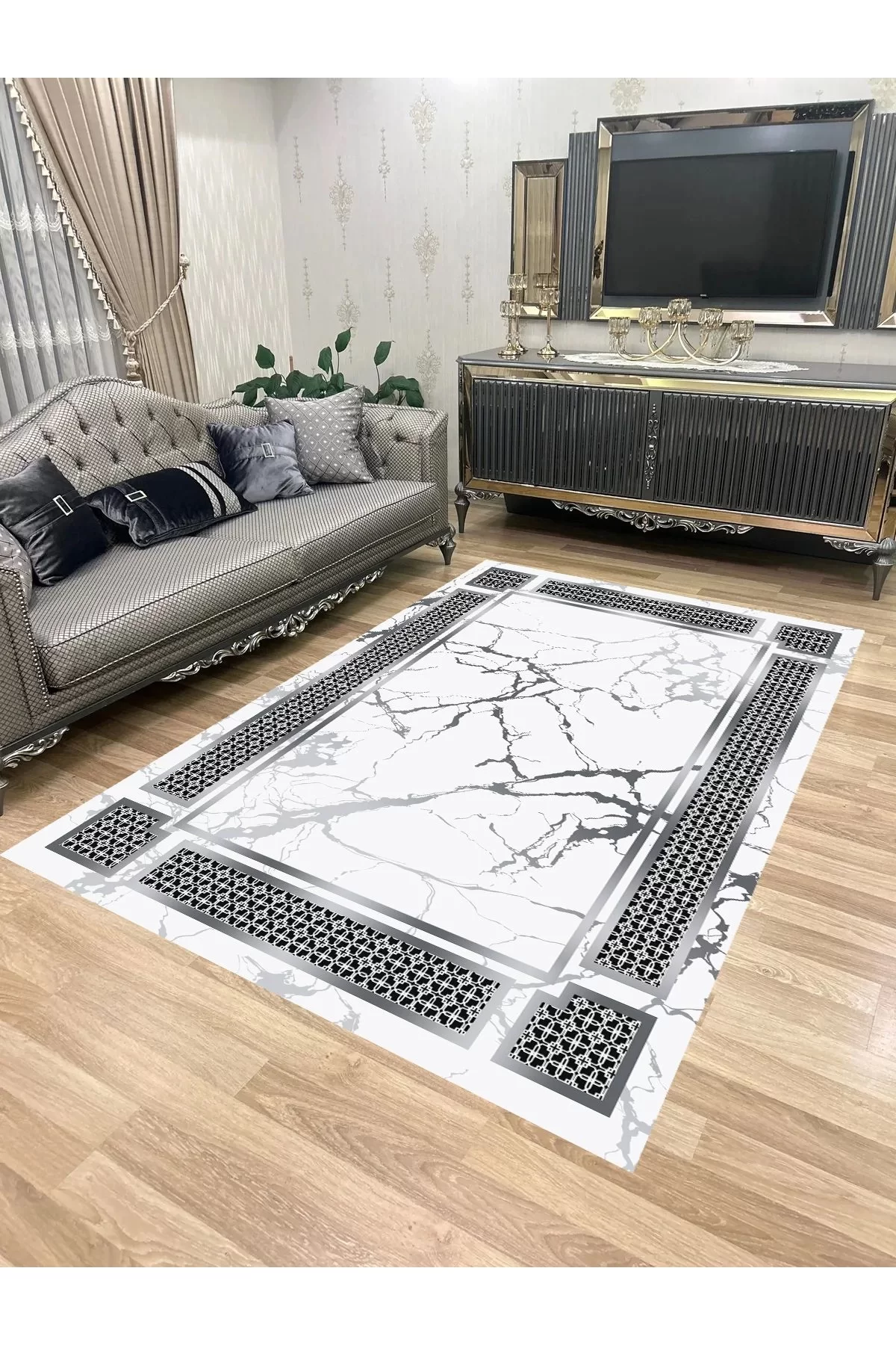 Yıkanabilir Kaymaz Taban Halı Mutfak Dekor Yolluk Koridor Halısı Salon Halısı 1002