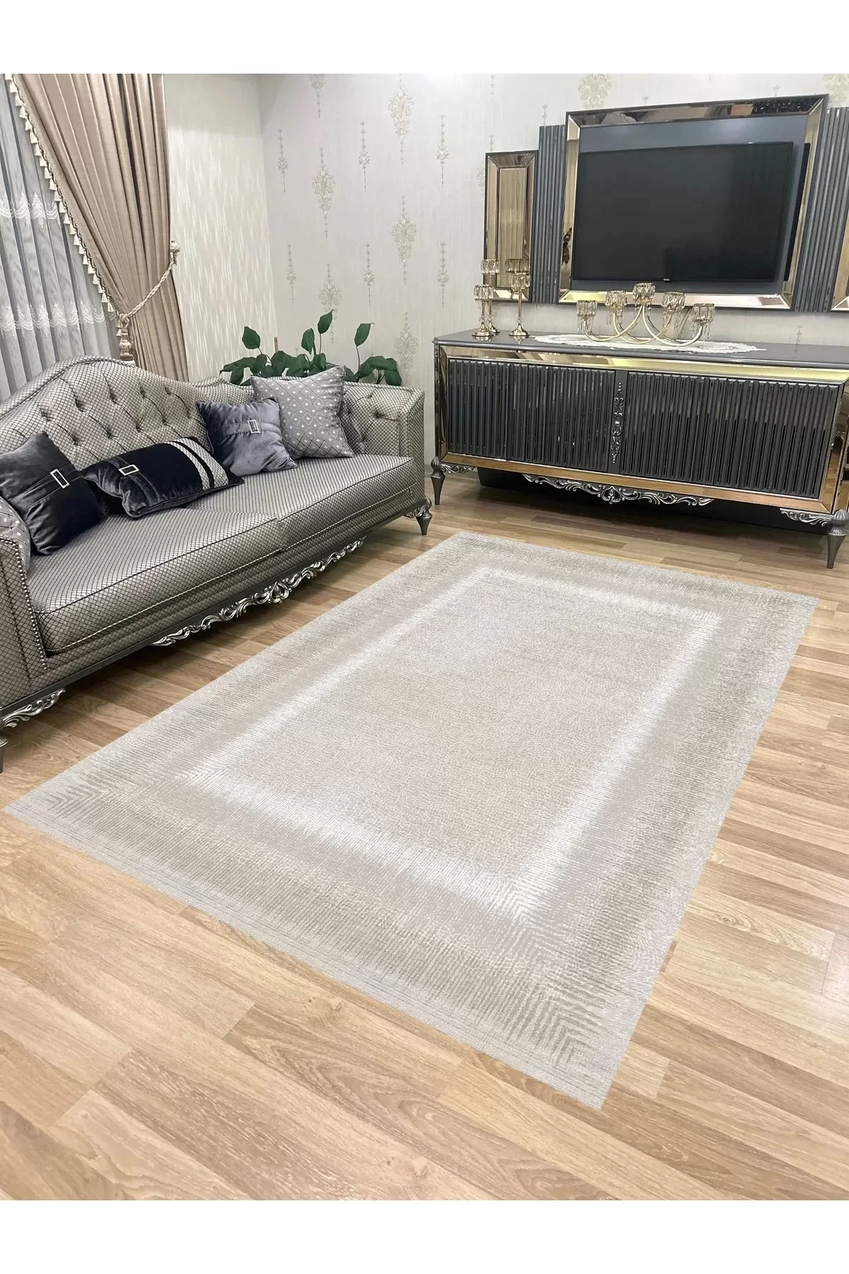 Yıkanabilir Kaymaz Taban Halı Mutfak Dekor Yolluk Koridor Halısı Salon Halısı 1218BEJ