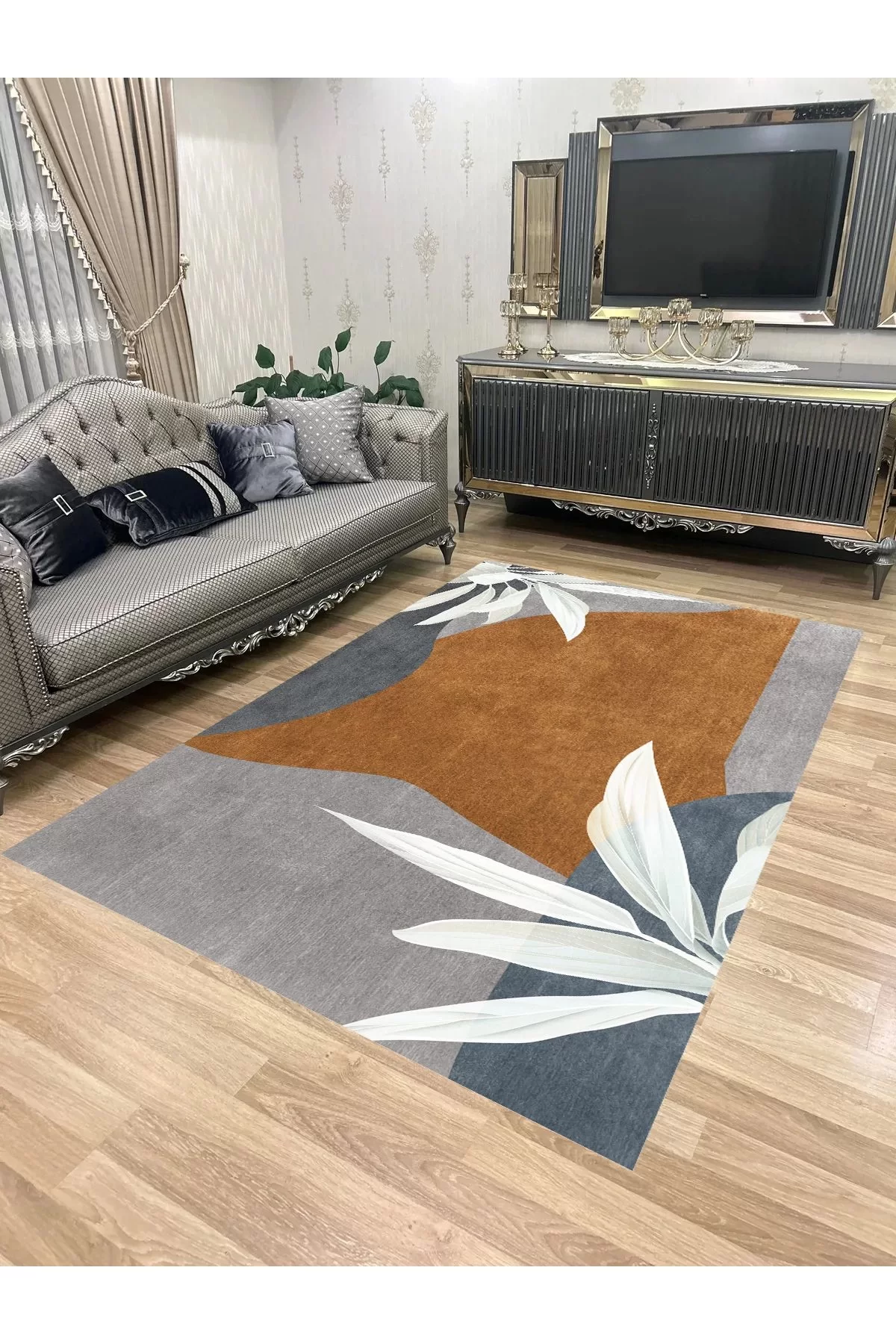 Yıkanabilir Kaymaz Taban Halı Mutfak Dekor Yolluk Koridor Halısı Salon Halısı 1134