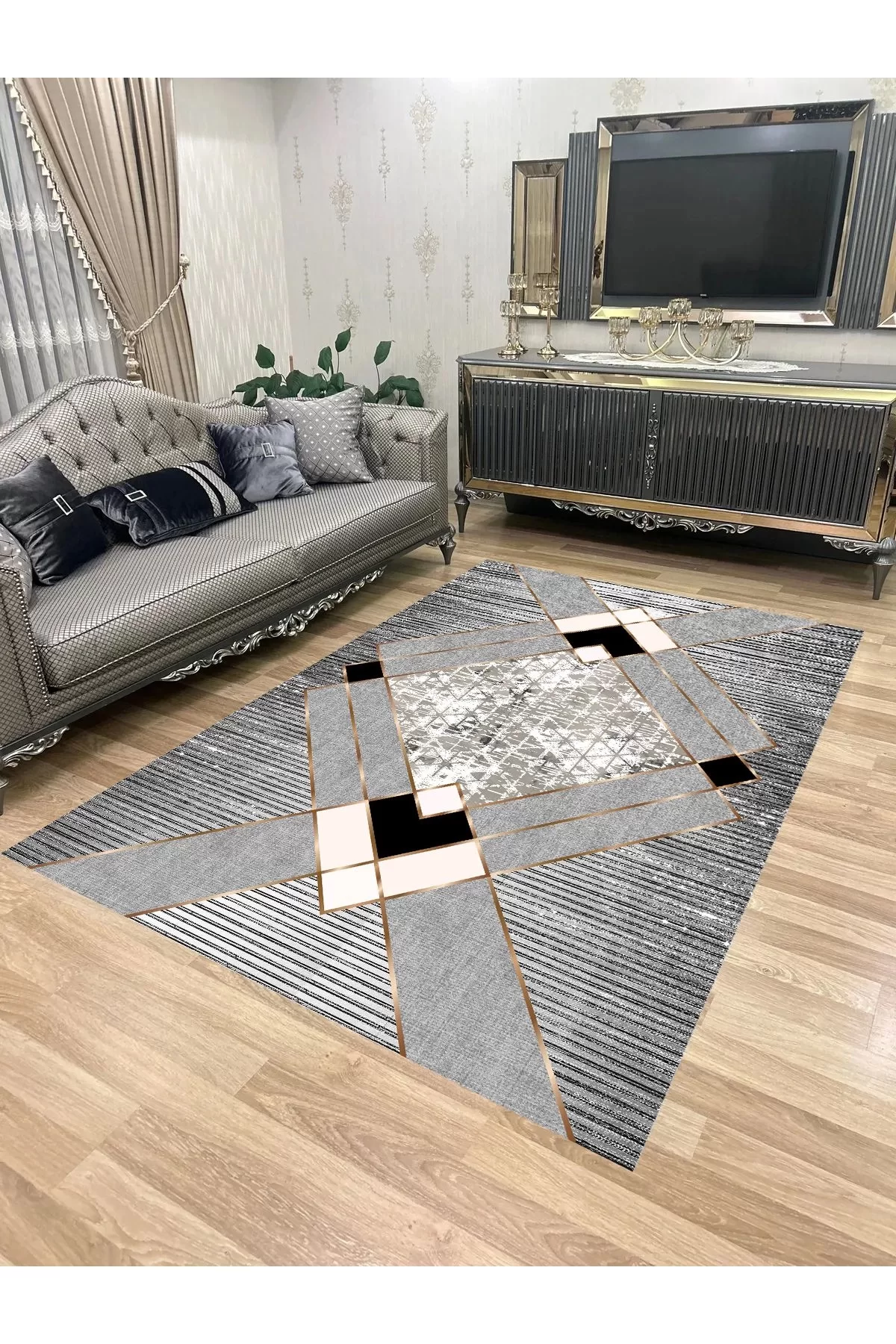 Yıkanabilir Kaymaz Taban Halı Mutfak Dekor Yolluk Koridor Halısı Salon Halısı EHL32REPATO