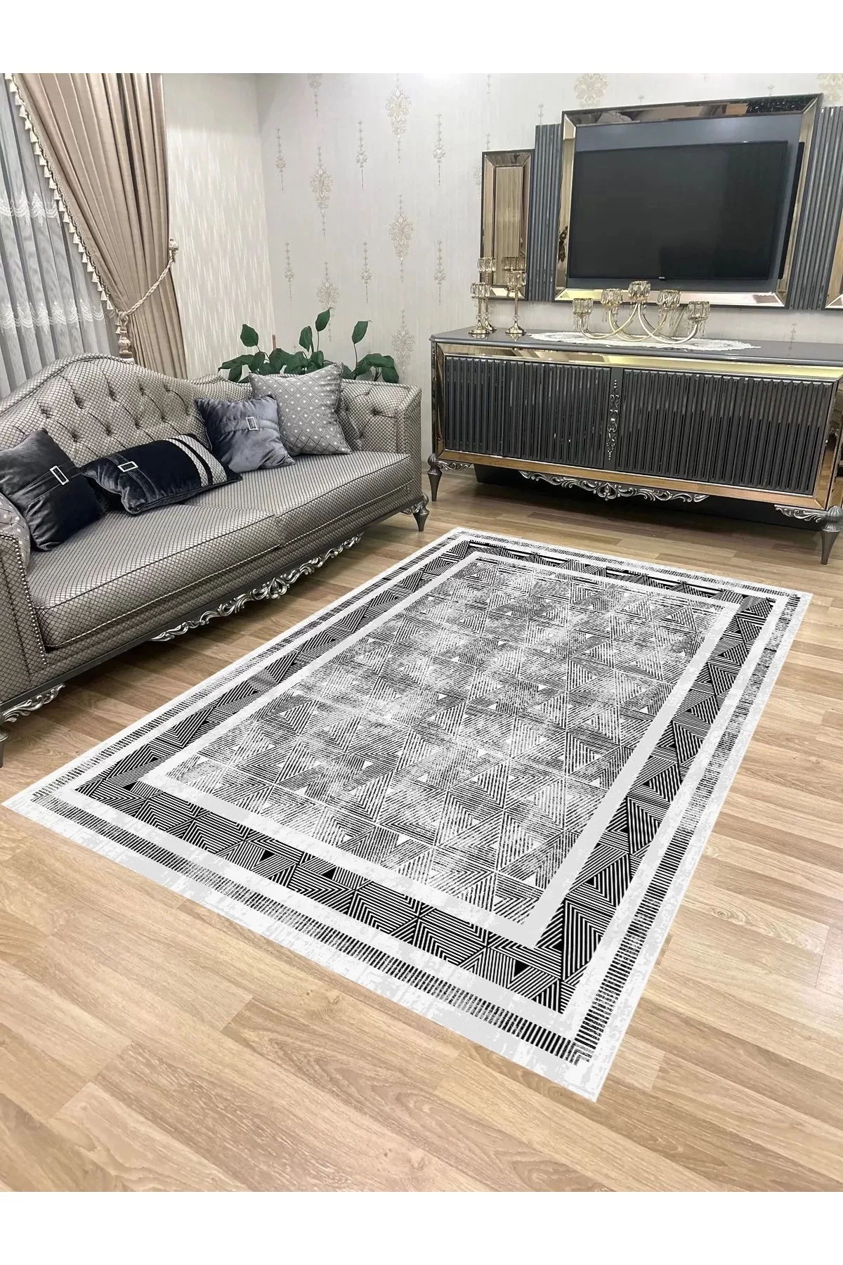 Yıkanabilir Kaymaz Taban Halı Mutfak Dekor Yolluk Koridor Halısı Salon Halısı 1324