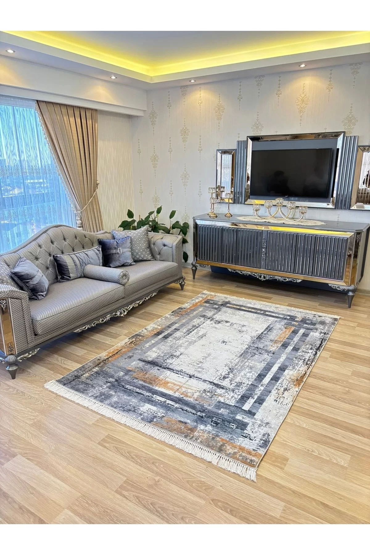 Yıkanabilir Kaymaz Taban Halı Mutfak Dekor Yolluk Koridor Halısı Salon Halısı AFRODİT