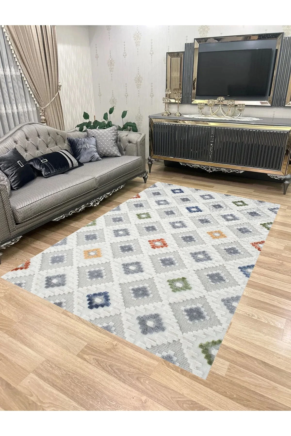 Yıkanabilir Kaymaz Taban Halı Mutfak Dekor Yolluk Koridor Halısı Salon Halısı 1396
