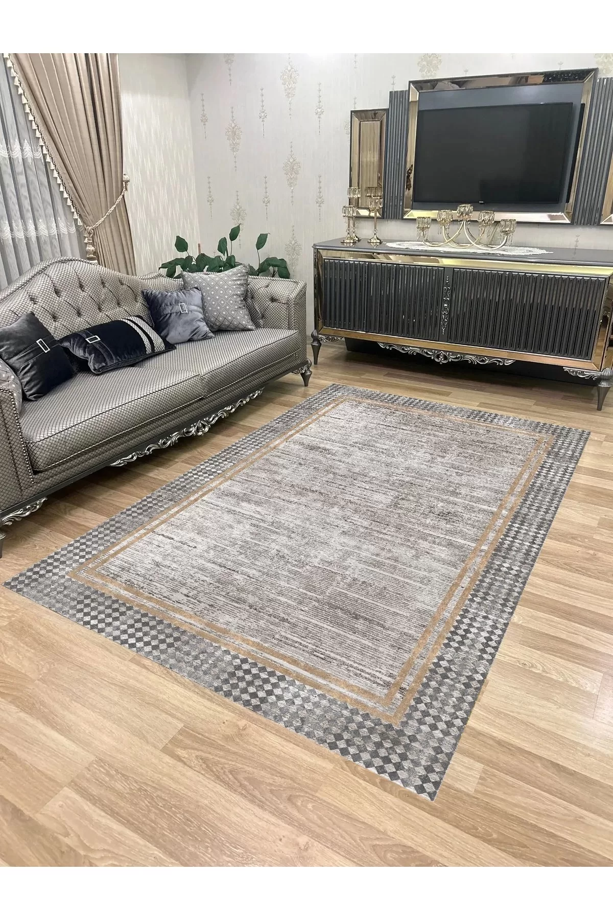 Yıkanabilir Kaymaz Taban Halı Mutfak Dekor Yolluk Koridor Halısı Salon Halısı VİONE
