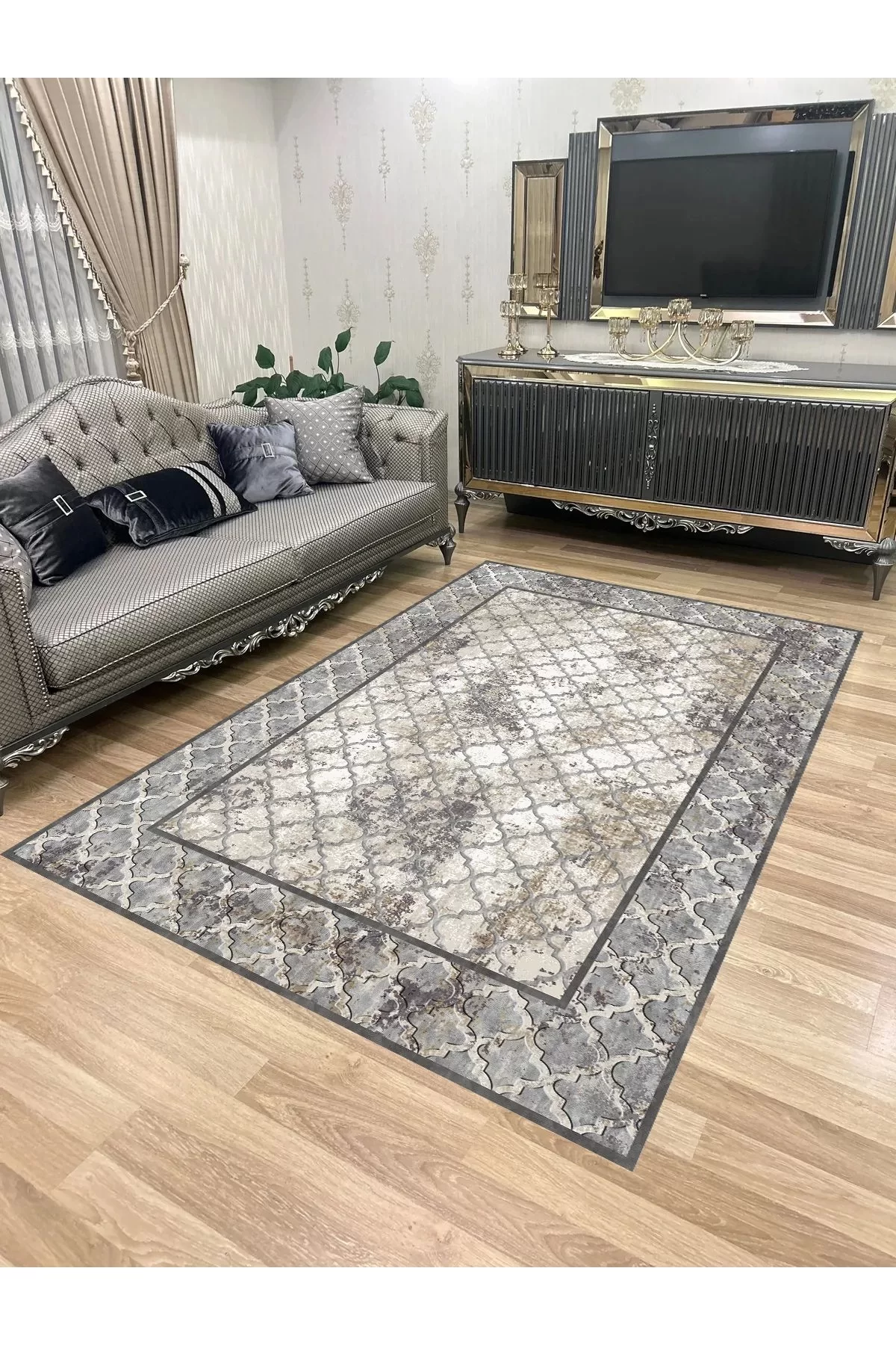 Yıkanabilir Kaymaz Taban Halı Mutfak Dekor Yolluk Koridor Halısı Salon Halısı-1064