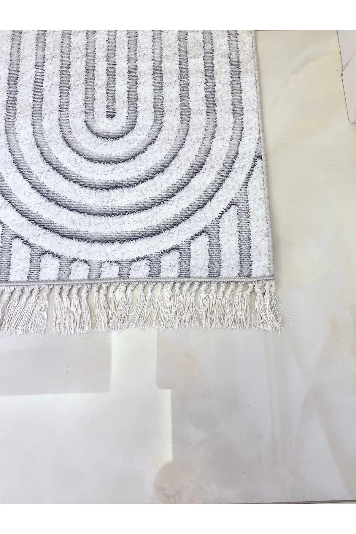 Yıkanabilir Kaymaz Taban Halı Mutfak Salon Dekor ara hol ve Yolluk Koridor Halısı-1343AÇIKGRİ