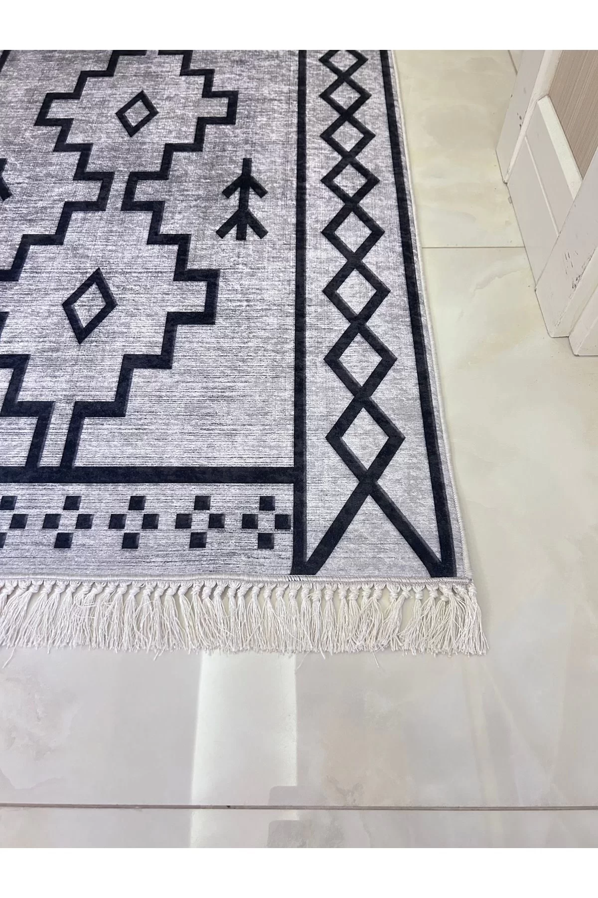 Yıkanabilir Kaymaz Taban Halı Mutfak Salon Dekor ara hol ve Yolluk Koridor Halısı-IKY4711